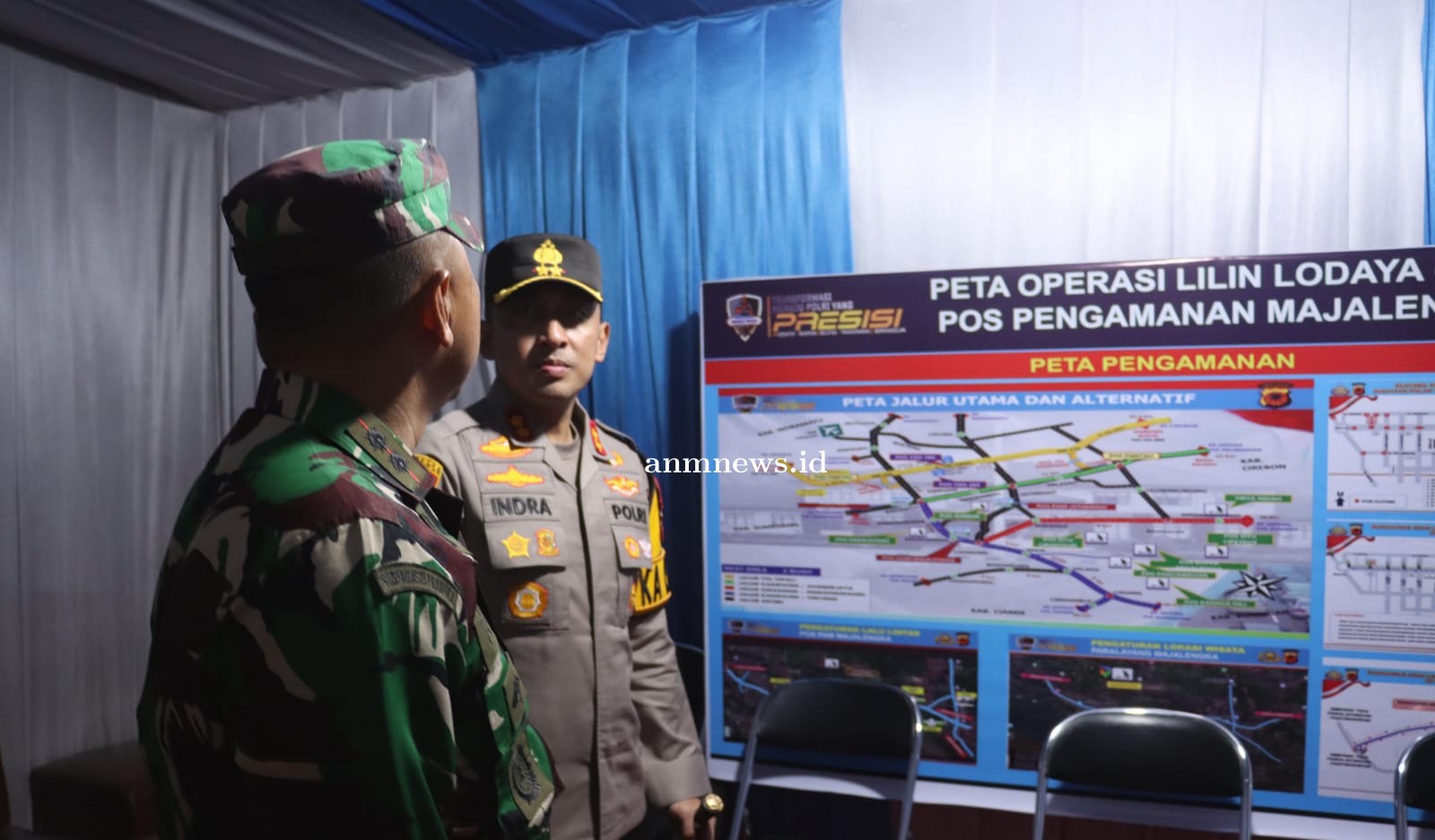 Kapolres Bersama Dandim Majalengka Lakukan Pengecekan Pos Pam Jelang Pergantian Tahun Baru