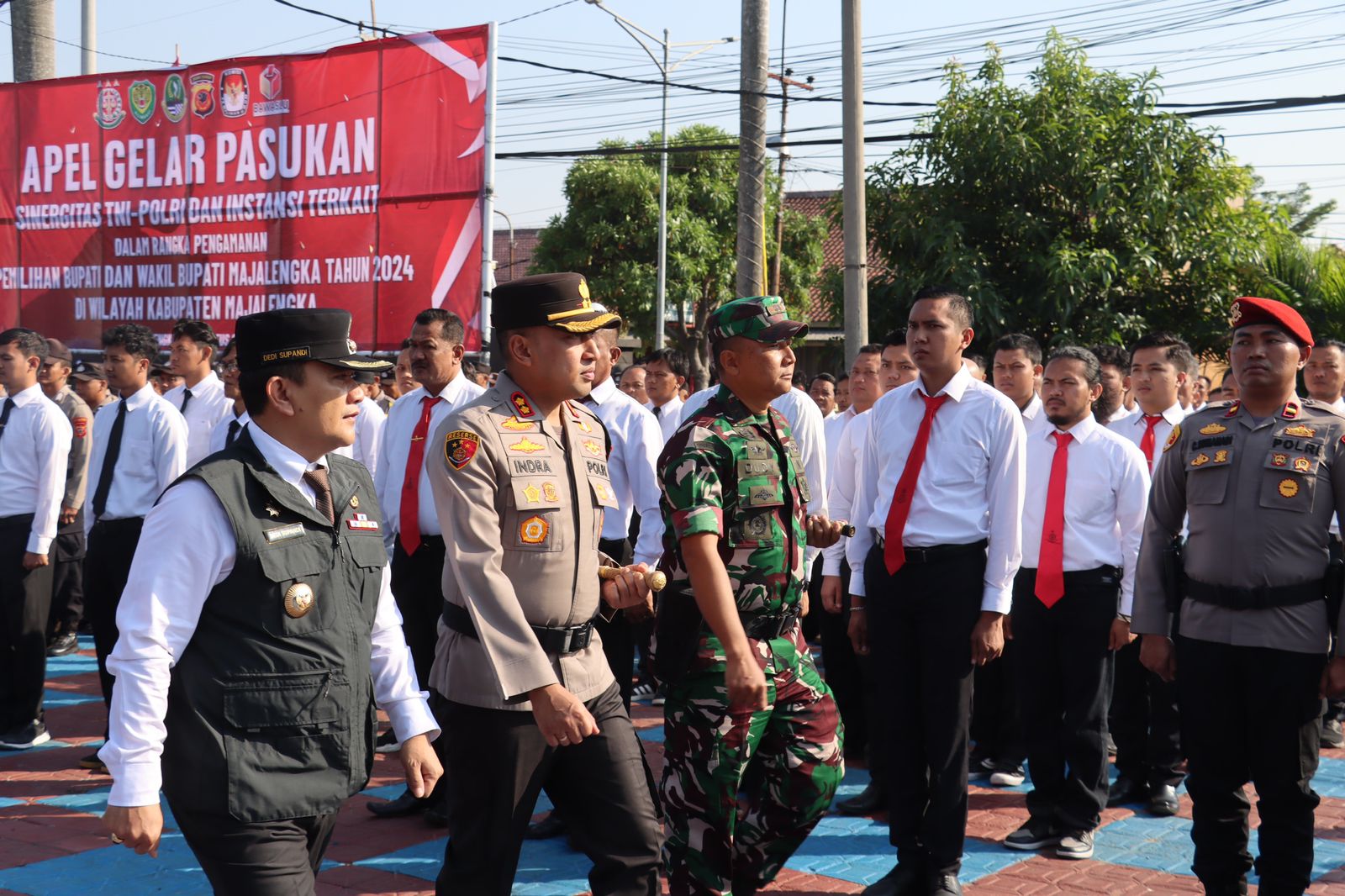 Kapolres Majalengka Pimpin Apel Gelar Pasukan Operasi Mantap Praja Lodaya 2024