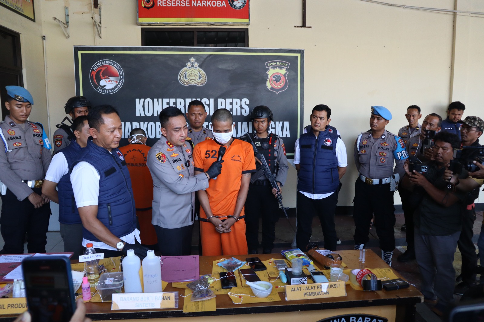 Kapolres Majalengka Ungkap Kasus Produksi Narkotika Jenis Tembakau Sintetis Skala Rumahan
