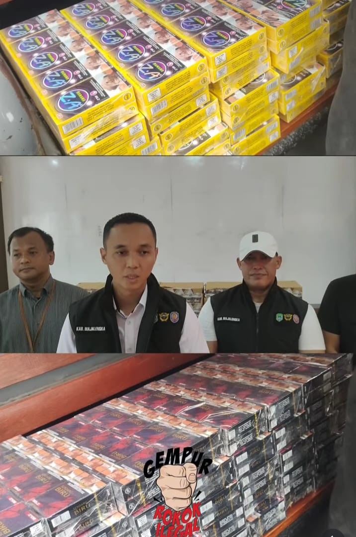 Ribuan Roko Ilegal Berhasil di Sita Satpol PP Majalengka Bersama Satgas BKCHT