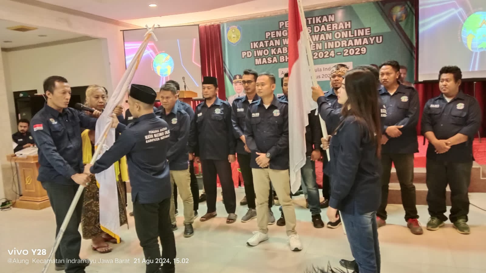 Pelantikan DP IWO Indramayu, dibuka dengan aksi tari topeng Andin Khalisah Alvera