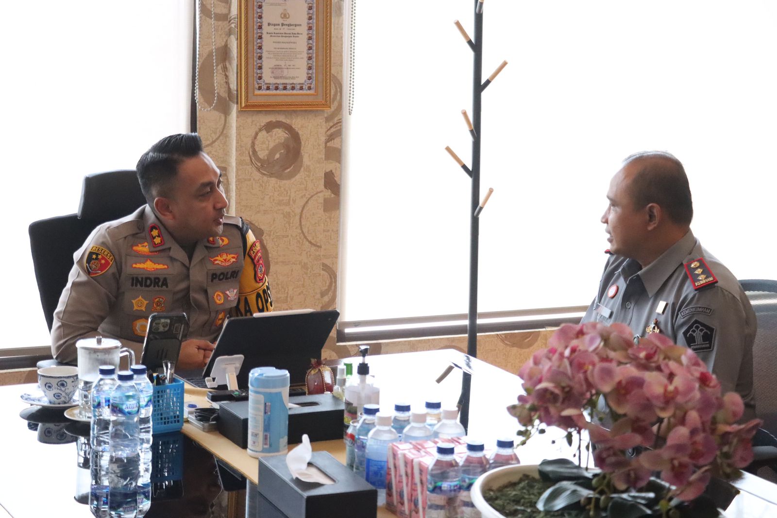 Kapolres Majalengka Sambut Kunjungan Kalapas Majalengka di Mapolres