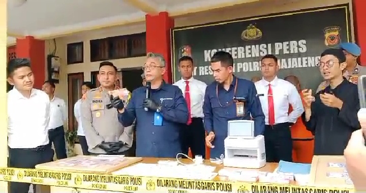 Kapolres Majalengka Ungkap Adanya Dugaan Tindak Pidana Pemalsuan dan Pengedaran Uang Palsu
