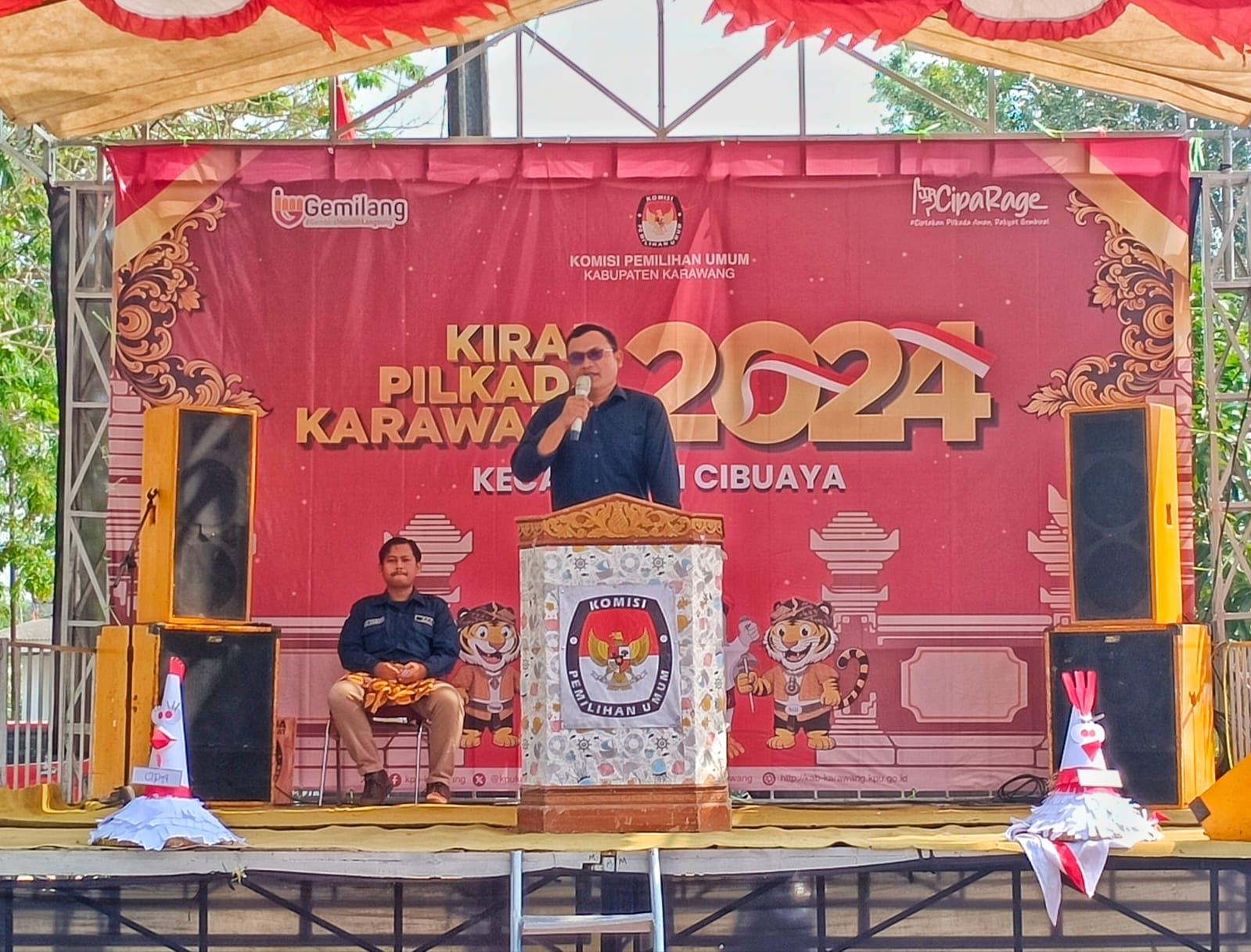Puncak Acara Rangkaian Kirab Pilkada Karawang 2024 Digelar PPK Cibuaya