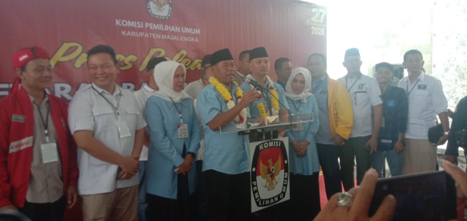 KPU Terima Pendaftaran Paslon Bupati Dan Wakil Bupati Majalengka Eman Suherman-Dena Muhamad Ramdhan