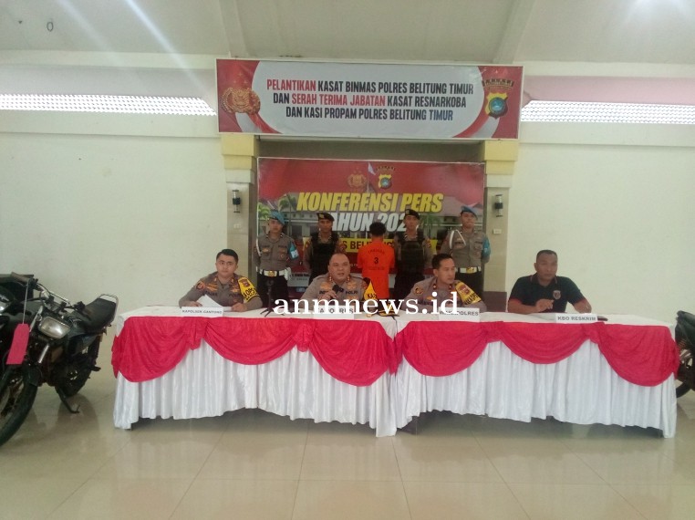 Polres Beltim Ungkap Curanmor, MR Berhasil di Amankan Jajaran Reskrim Polsek Gantung