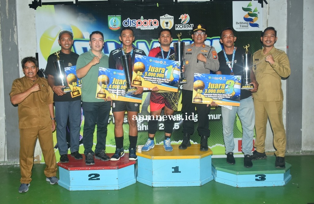Desa Lalang Jaya dan Buding Juara Voli Liga Desa