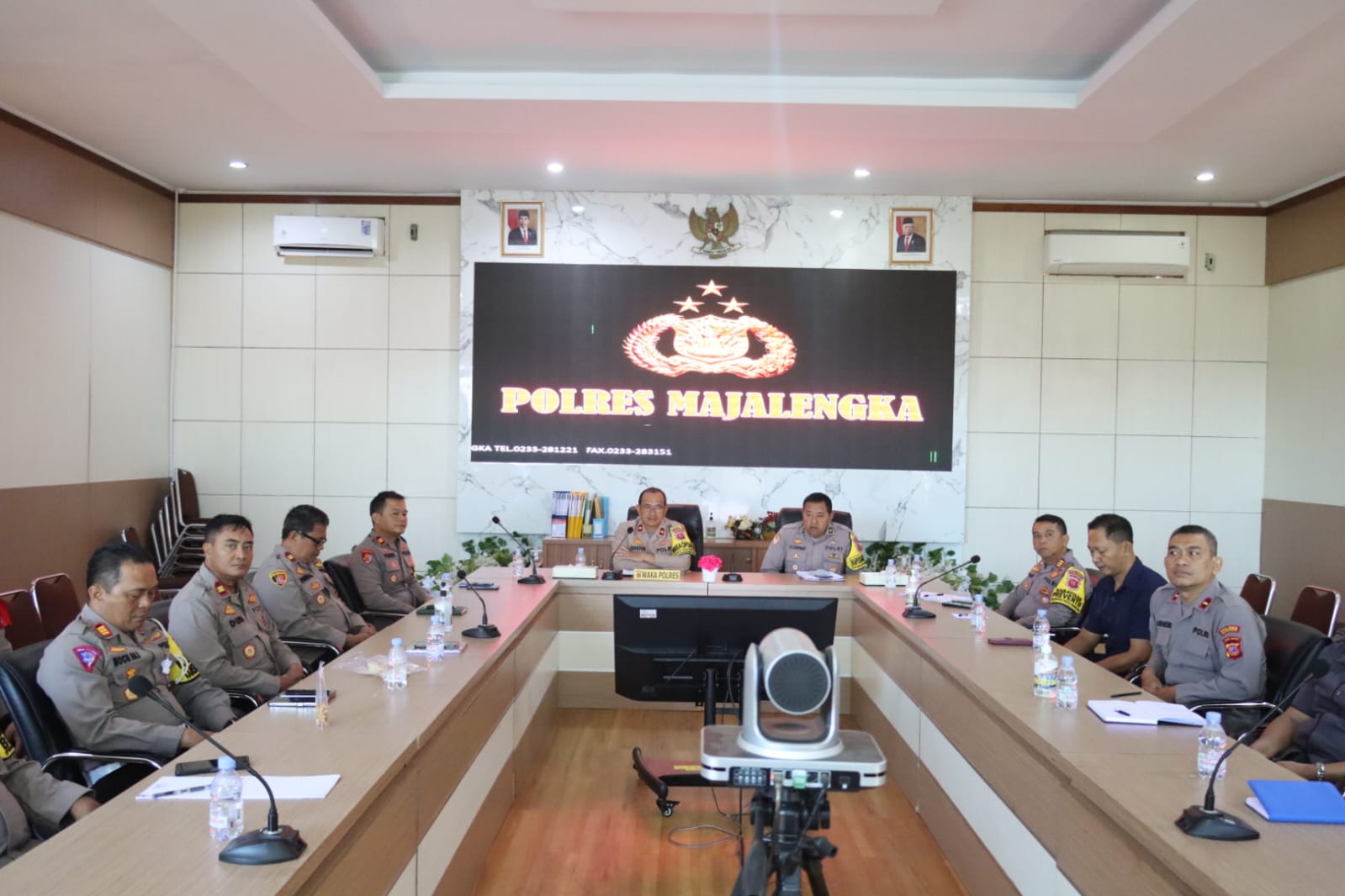 Wakapolres Majalengka Ikuti Vicon Taklimat Awal Audit Kinerja Itwasum Polri Tahap II TA 2024